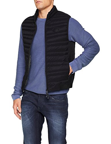 Armani Exchange Puffer Jacket Gilet Chaleco, Gris (Black/Grey Mel.Bc09 0217), Small para Hombre