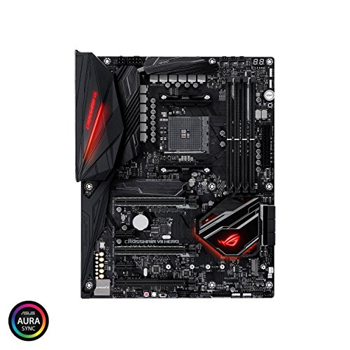 Asus CROSSHAIR VII HERO (WI-FI) AMD AM4 X470 ATX - Placa base gaming con M.2 heatsink, Aura Sync RGB LED, DDR4 3600MHz, 802.11ac Wi-Fi, dual M.2, SATA 6Gb/s y USB 3.1 Gen 2