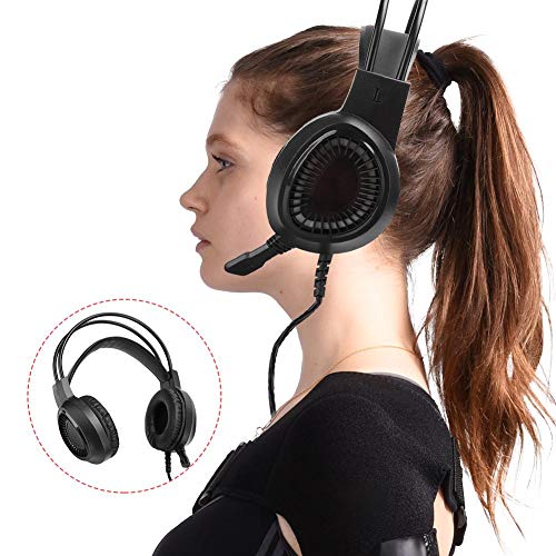 Auriculares para Juegos de 3,5 mm, Auriculares para Juegos Luminosos y Coloridos Auriculares para Juegos con Sonido Envolvente con cancelación de Ruido USB para PC portátil(Resplandor Colorido)