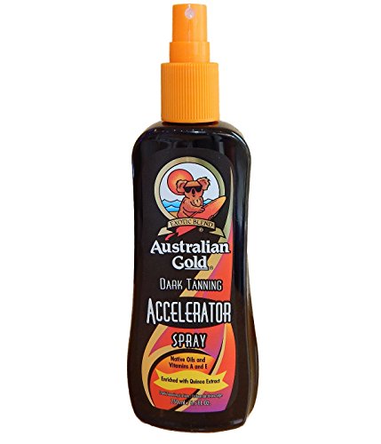 Australian Gold Dark Tanning - Spray acelerador de bronceado, 250 ml