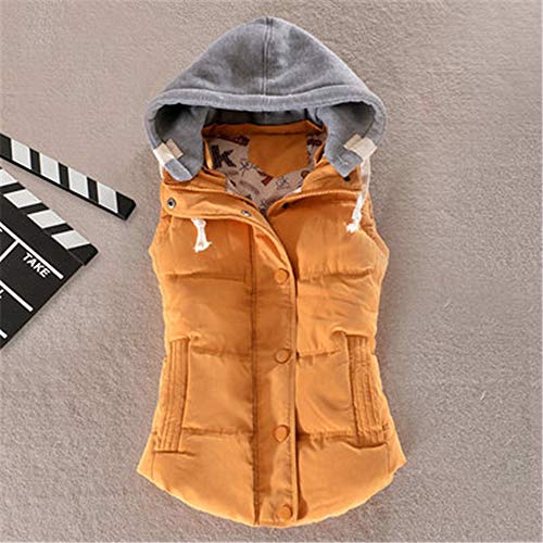 Autumn Winter Basic Jackets Coat Women Vest Women Hooded Veste Femme Parkas Casaco Black XL