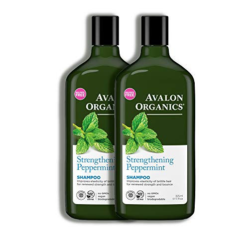 Avalon Organics menta Champú Revitalizante 325ml Pack de 3