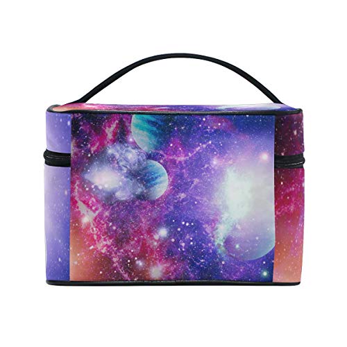 BALII Purple Planet Out Space - Bolsa de viaje para maquillaje, organizador de almacenamiento para mujeres y niñas