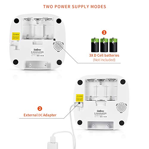 Balimo 4L Automática Comedero para gatos y perros, Alimentador Automático con temporizador programable y pantalla LCD y Grabación de Voz Caracteristicas Hasta 4 comidas al día