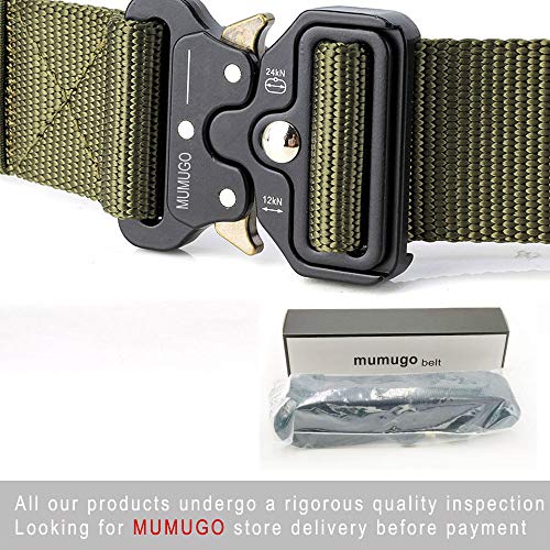 Bansga Cinturón Táctico de los Hombres Estilo Militar con Nosotros Cinturón de Nylon de Alta Resistencia Para el Entrenamiento de Caza Ejército Que se Ejecuta(Ejercito Verde)