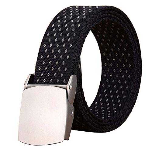 BCNJ Cinturón Tejeduría Pretina Moda Masculina Cinturón De Nylon Negro Correas Casuales Cinturones A Rayas De Lona Hombres Mujeres Jeans