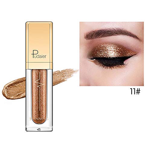 Beito 1 UNID Líquido Brillo Sombra de Ojos Brillo Metálico Brillo Delineador de ojos Pigmento Ceja Brillo Ojos A Prueba de agua Cosmético Para Fiesta Festival Maquillaje(11)