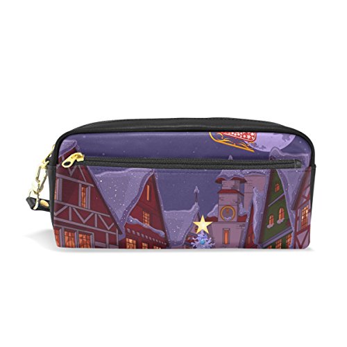 BENNIGIRY Santa's Sled - Estuche escolar para niños, gran capacidad, para bolígrafos, con bolsa de papelería duradera