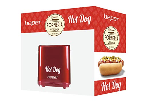 BEPER 1 Máquina para hacer perritos calientes hot dog, 750 W, Acero Inoxidable