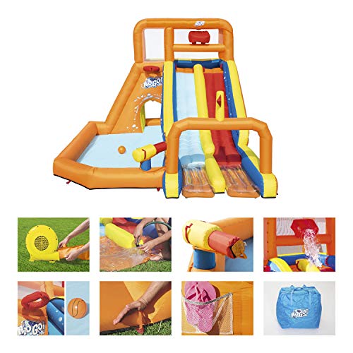 BESTWAY 53305 - Castillo Hinchable Acuático Tsunami Waves Summit Mega Parque 505x340x265 cm