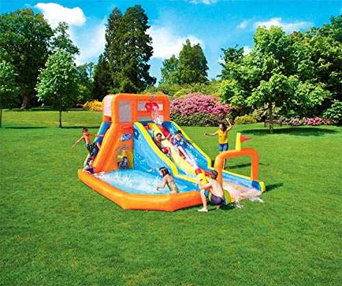 BESTWAY 53305 - Castillo Hinchable Acuático Tsunami Waves Summit Mega Parque 505x340x265 cm