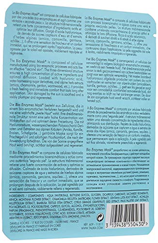 Bio Enzymes Mask After Sun - Talika - Mascarilla de biocelulosa para después del sol - Mascarilla hidratante y calmante - Mascarilla facial con efecto de segunda piel