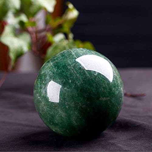 Bola de cristal claro como el cristal Verde natural cristalina de la fresa, la bola de cristal, bola de piedra raro de energía verde for curación de cristal, meditación, Adivinación, Feng Shui, Hecho