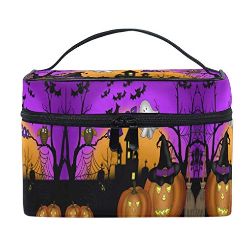 Bolsa de maquillaje de calabaza de Halloween Linternas y bolsa de cosméticos Ghost Organizador de artículos de tocador