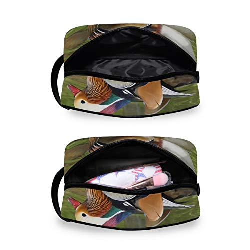 Bolsa de Maquillaje portátil Mandarin Duck para Mujeres y niñas, multifunción, Bolsa de Aseo de Viaje, Bolsa de Almacenamiento, Bolsa de Lona