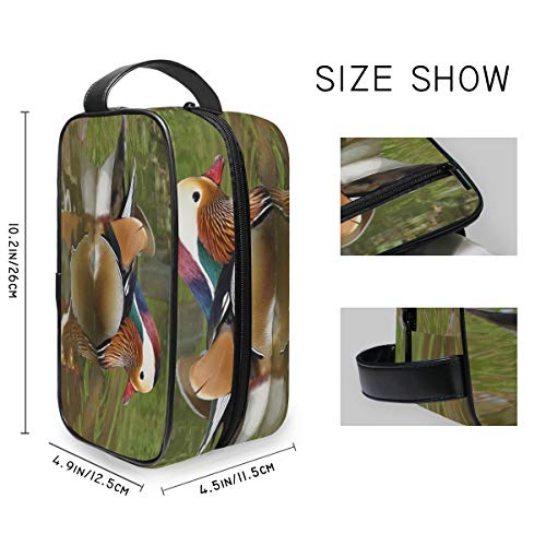 Bolsa de Maquillaje portátil Mandarin Duck para Mujeres y niñas, multifunción, Bolsa de Aseo de Viaje, Bolsa de Almacenamiento, Bolsa de Lona