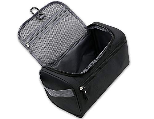 Bolsas de Aseo para Colgar Hombre y Mujer, Boic Bolsa Cosmética Impermeable Bolsa de Baño MultifuncionPortátil Bolsa de Viaje, Neceser de Viaje, Travel Toiletry Bag (Negro)