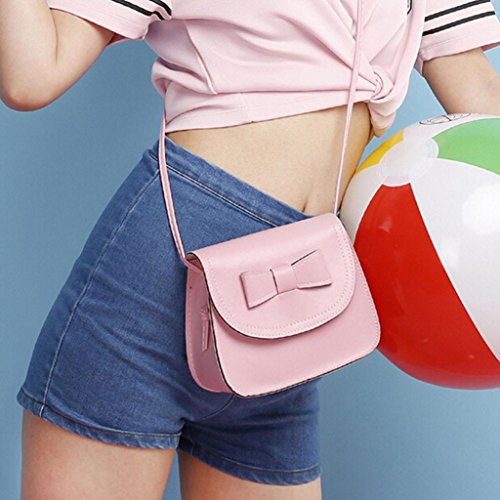 Bolso Bandolera Mujer Pequeña de Piel Bolsos de Hombro Colores para Niña por ESAILQ ZA