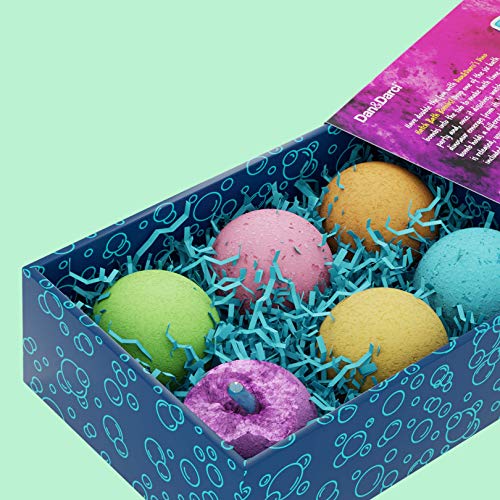 Bombas de Baño de Huevos de Dinosaurio con Juguete Sorpresa en el Interior para Niños - Dinosaurio en Cada Bomba de Baño - 6 Unidades - Incluye Tarjetas de Aprendizaje - Regalos para Niños y Niñas