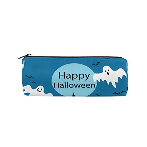 BONIPE Happy Halloween Ghost Castle Estuche Estuche Estuche Escolar Papelería Caja Bolígrafo Cremallera Cosmético Maquillaje Bolsa