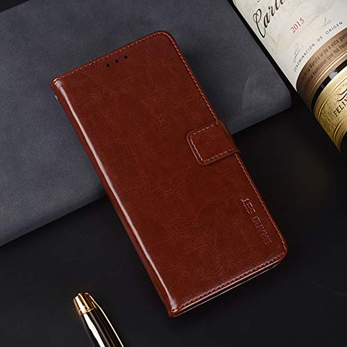 BRAND SET Funda para DOOGEE N20 Pro Cartera Estilo Flip de Piel Sintética Funda con Seguro Cierre de Cierre Magnético y Función de Soporte Adecuado Carcasa para DOOGEE N20 Pro(Marrón)