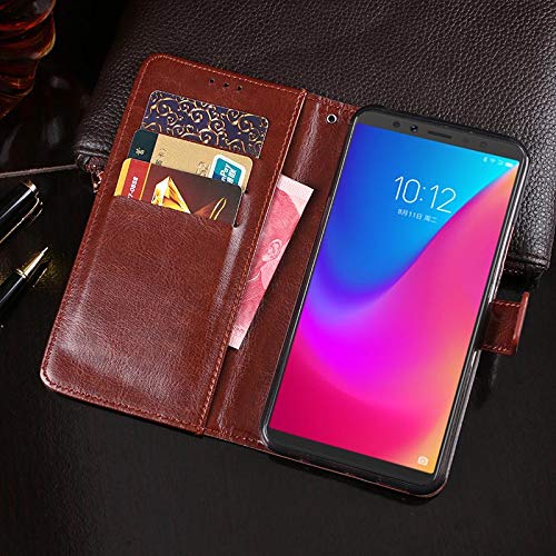 BRAND SET Funda para Lenovo K5 Pro Cartera Estilo Flip de Piel sintética Funda con Seguro Cierre de Cierre magnético y función de Soporte,Case para Lenovo K5 Pro(Negro)