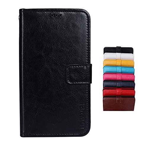 BRAND SET Funda para Lenovo K5 Pro Cartera Estilo Flip de Piel sintética Funda con Seguro Cierre de Cierre magnético y función de Soporte,Case para Lenovo K5 Pro(Negro)