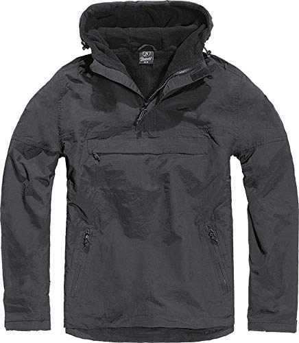 Brandit Windbreaker Chaqueta, Negro, M para Hombre