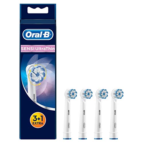 Braun Oral-B 4210201176862 Oral-B sensi-touch Ultrathin de cabezales de repuesto para cepillo de dientes eléctrico, 3 + 1 unidades),