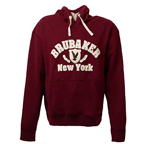 Brubaker – sudadera con capucha, para hombre, sudadera con capucha, de N. Y., con águila rojo rojo oscuro Medium