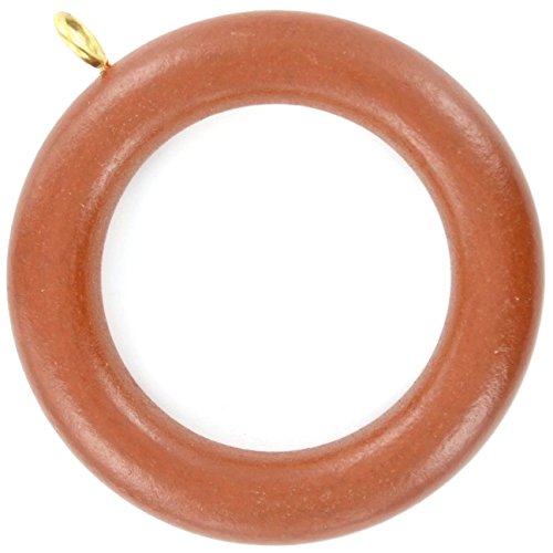 Bulk Hardware BH03273 - Anillo De Soporte De Madera Con Ojo De Tornillo - Marrón Oscuro (Paquete De 10)