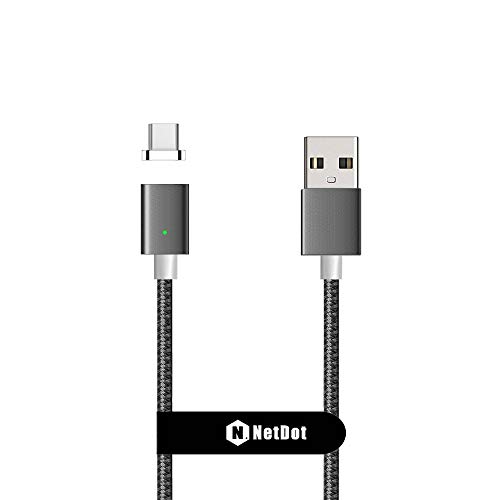 Cable de carga y sincronización de datos de Netdot, para dispositivo Android, USB-C 2.0, tercera generación, magnético