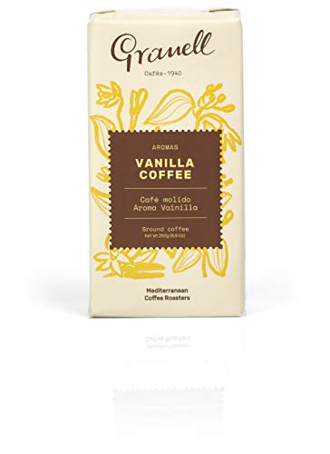 Cafés Granell Aromas Vainilla Cafe Molido 100% Café Arabica Café con un Ligero Toque de Vainilla - 250 g