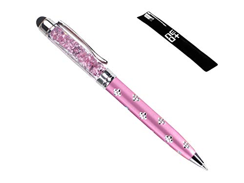 CALIDAD 2-en-1 Capacidad de pantalla táctil Stylus y bolígrafo con cristales. LIBREMENTE LIBRE (ROSA)