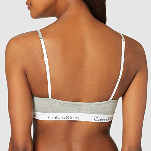 Calvin Klein Bralette Corsé, Grau (GREY HEATHER 020), 36 (Talla fabricante: M) para Mujer