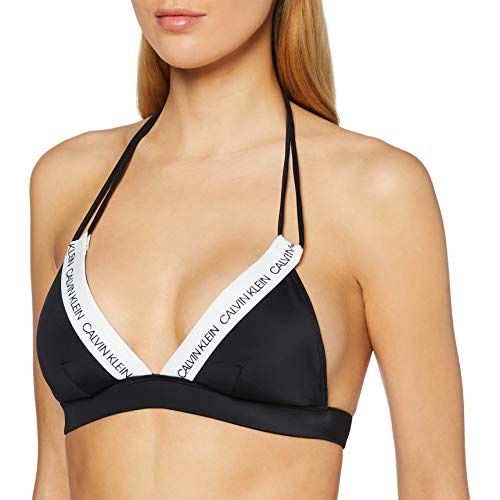 Calvin Klein Fixed Triangle-rp Almohadillas y Rellenos de Sujetador, Negro (PVH Black BEH), (Talla del Fabricante: Medium) para Mujer