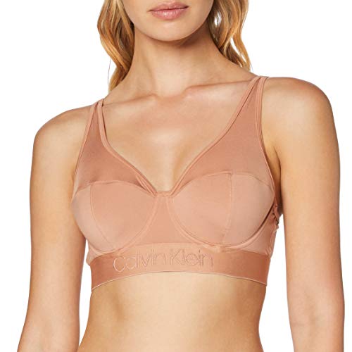 Calvin Klein Lght Lined Bralette, Sujetador para Mujer, Beige (Unity Yut), (Talla del fabricante: 0A32)