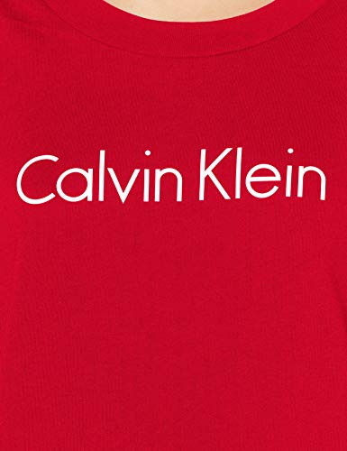 Calvin Klein L/s Crew Neck Top de Pijama, Rojo (Temper 3yq), S para Mujer