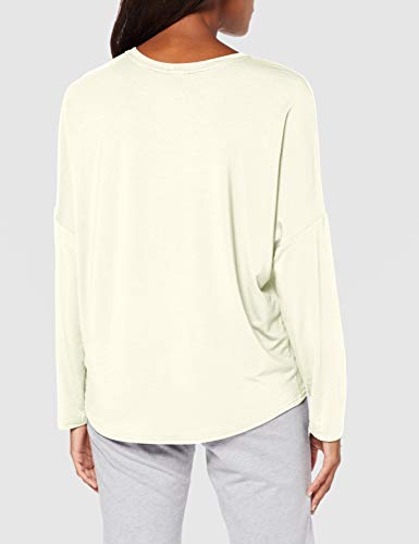 Calvin Klein L/s Curve Neck Top de Pijama, Blanco (Ivory 101), Large para Mujer