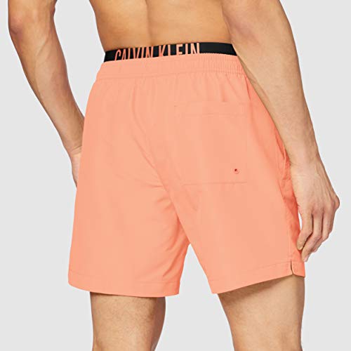 Calvin Klein Medium Double WB Bañador, Rosa (Cadmium Orange TBI), Large para Hombre