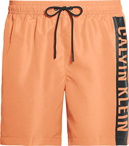 Calvin Klein Medium Drawstring Bañador, Rosa (Cadmium Orange TBI), Large para Hombre