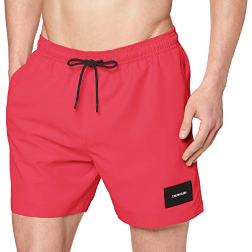 Calvin Klein Medium Drawstring Bañador, Rosa (Jewel Pink T1I), Hombre