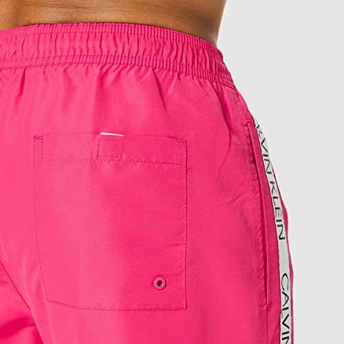 Calvin Klein Medium Drawstring Bañador, Rosa (Jewel Pink T1I), Small para Hombre