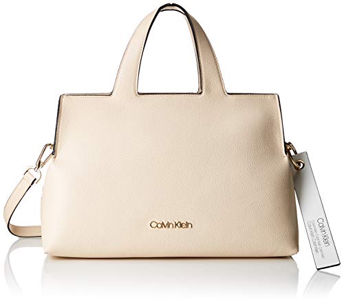 Calvin Klein - Neat Tote, Bolsos totes Mujer, Gris (Light Sand), 18x23x36 cm (B x H T)