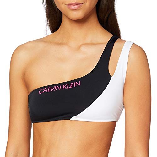 Calvin Klein One Shoulder Bandeau Pijama, Negro (PVH Black BEH), Large para Mujer