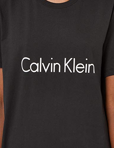 Calvin Klein S/s Crew Neck Top de Pijama, Negro (Black 001), 36 (Talla del Fabricante: X-Small) para Mujer