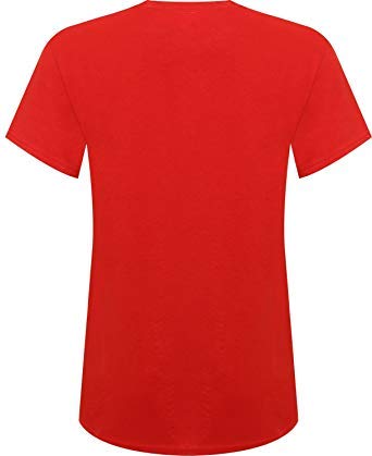 Camiseta de manga corta para mujer, diseño de Espania Trading EST Plus Boss Lady Slogan Rojo rosso Talla única