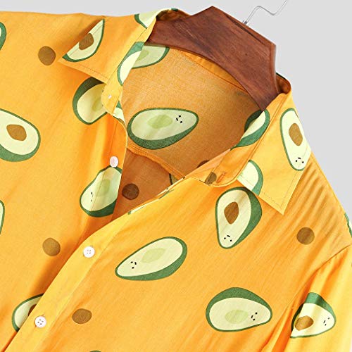 CAOQAO Camisa Hawaiana Hombre Manga Corta Funky Printed 2019 Fashion Algodón Verano y Otoño Casual Shirt