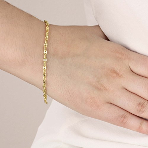 Carissima Gold Pulsera unisex con oro amarillo de 9K (375/1000), sin gema, 19 cm