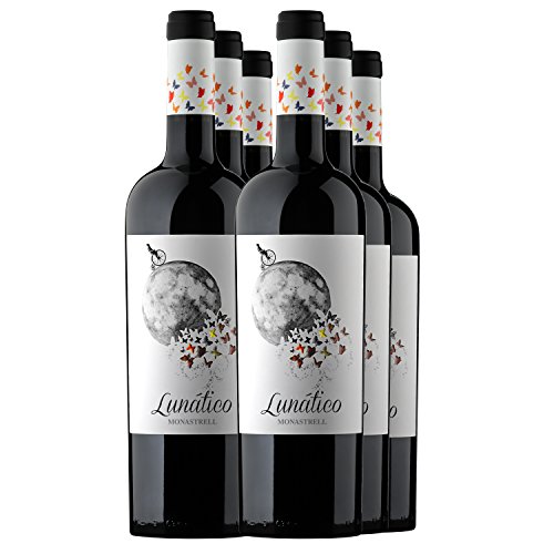 Casa de la Ermita Monastrell Vino Tinto Crianza Lunático, 750 ml, paquete de 6 botellas